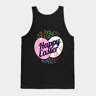 Colorful Easter Eggs with Tribals - Happy Easter Tank Top